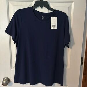 Crown & Ivy cotton top. Navy